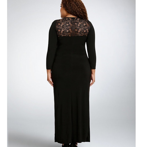 🆕 Torrid black lace surplice bodycon dress size 1 - Picture 2 of 10